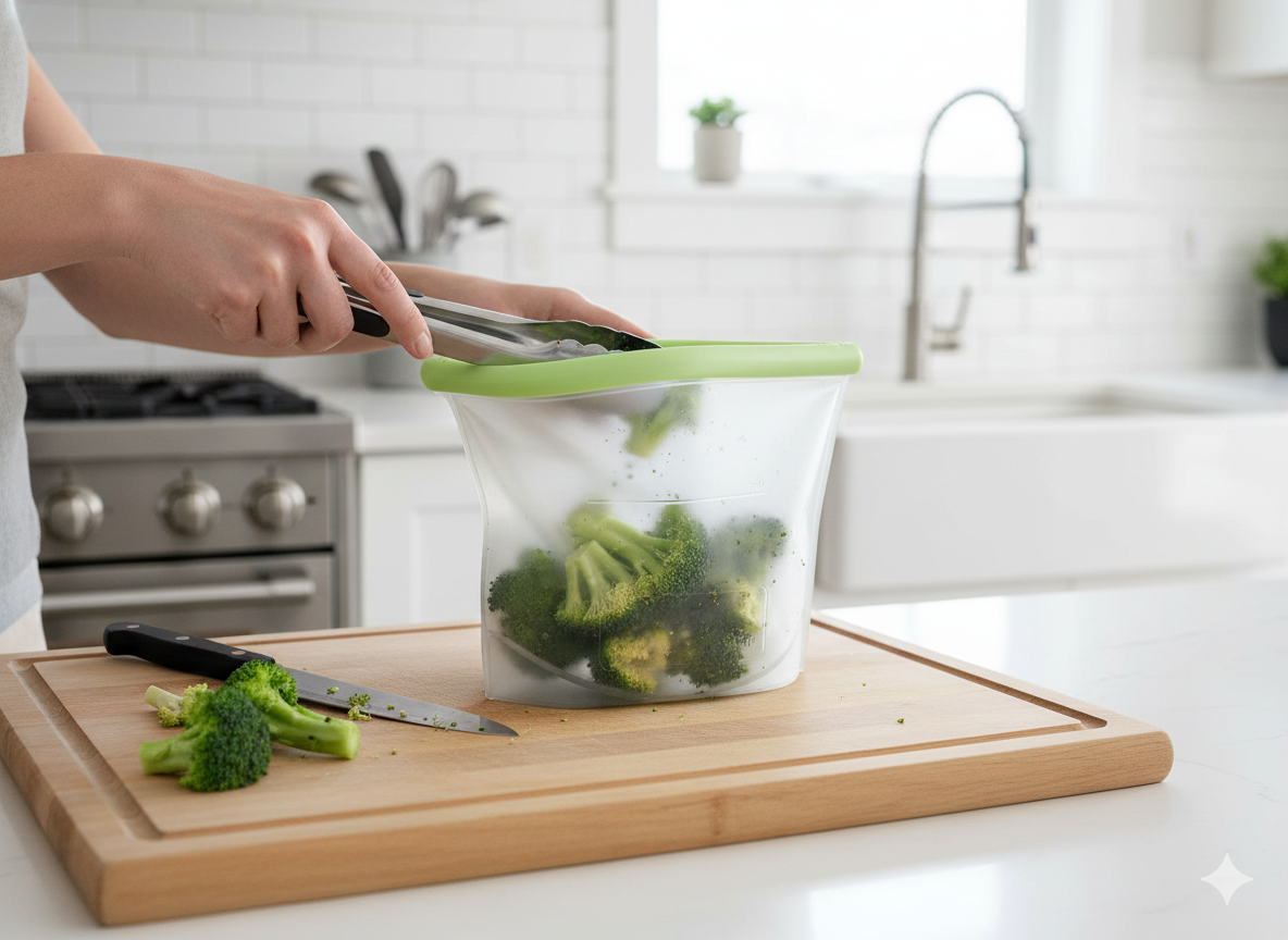 Bolsa Reutilizable de Silicona Platino 1000 ml Lékué