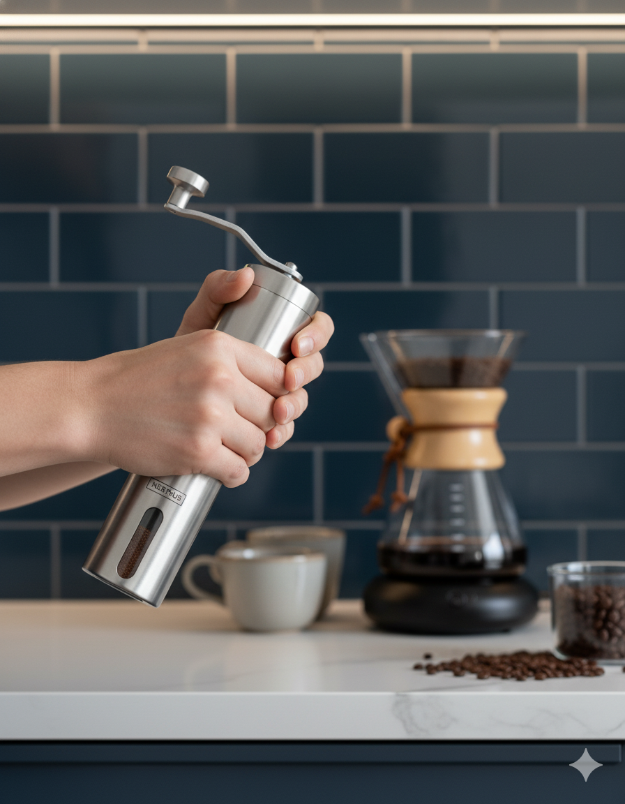 Molinillo para Café Manual Acero Inoxidable Nerthus