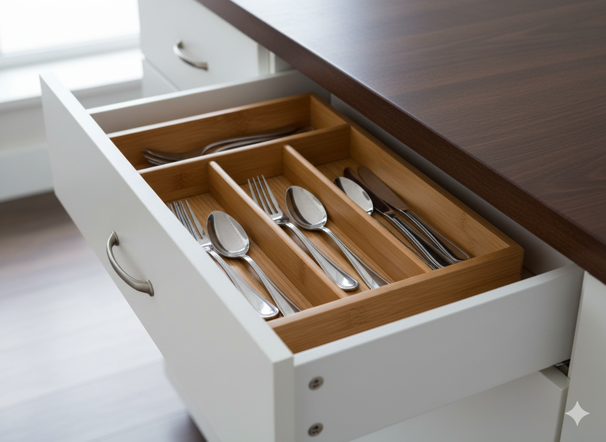 Organizador para Cubiertos de Bambú Honey Can Do