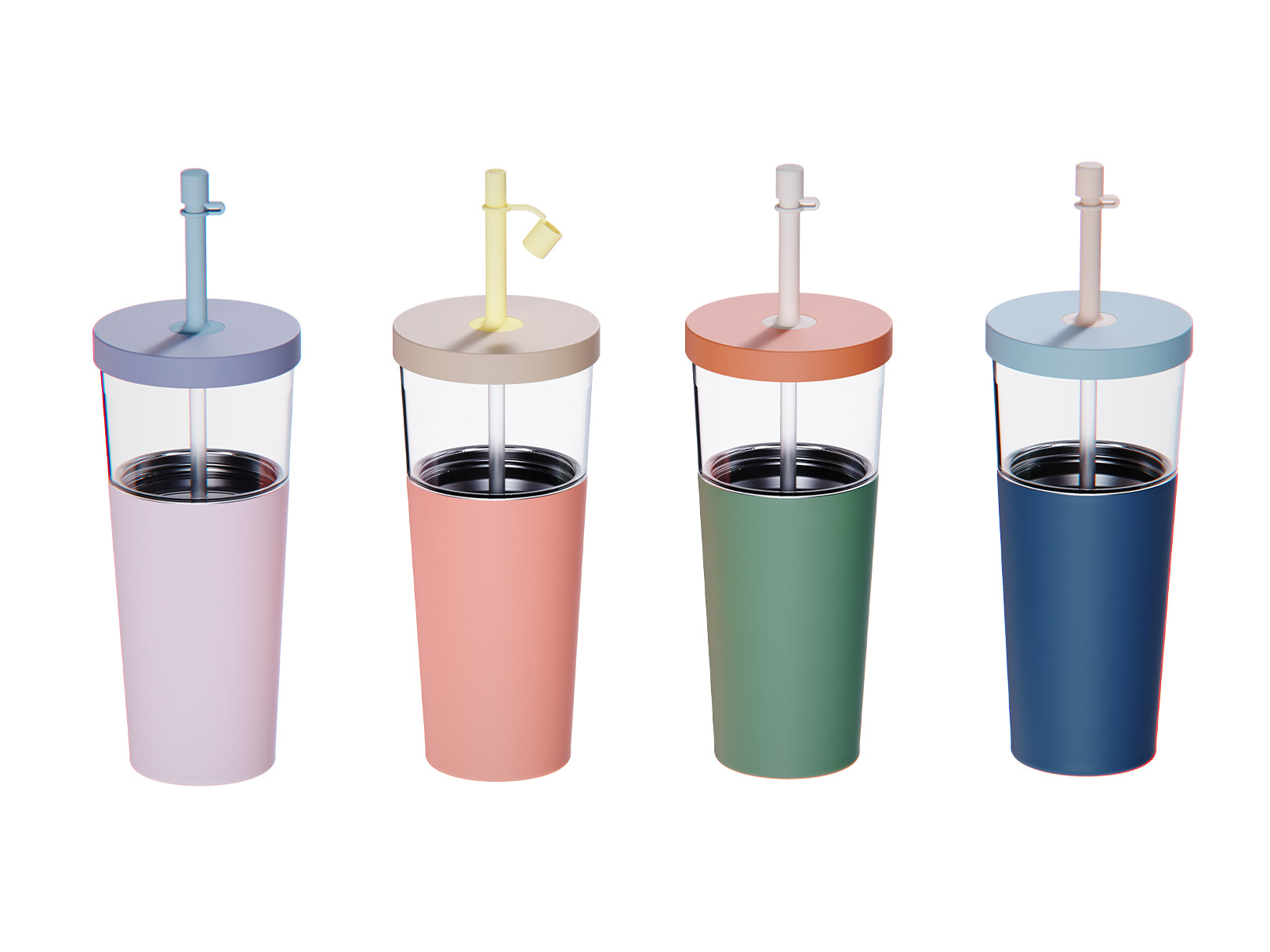Vaso Termo 2 en 1 Acero Inoxidable Marina Azul Pastel 845ml/520ml Asobu