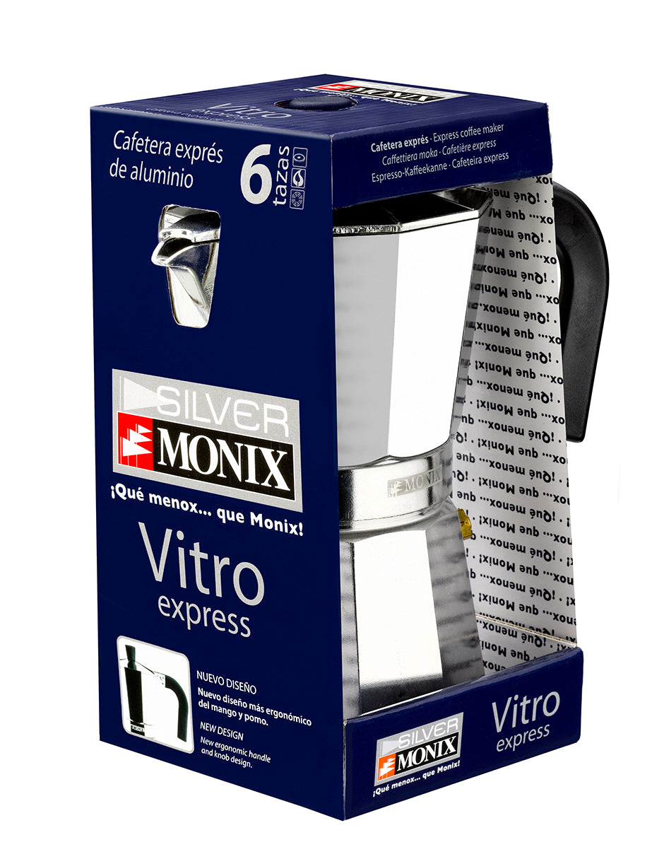 Cafetera Italiana Vitro Express 6 tazas Monix