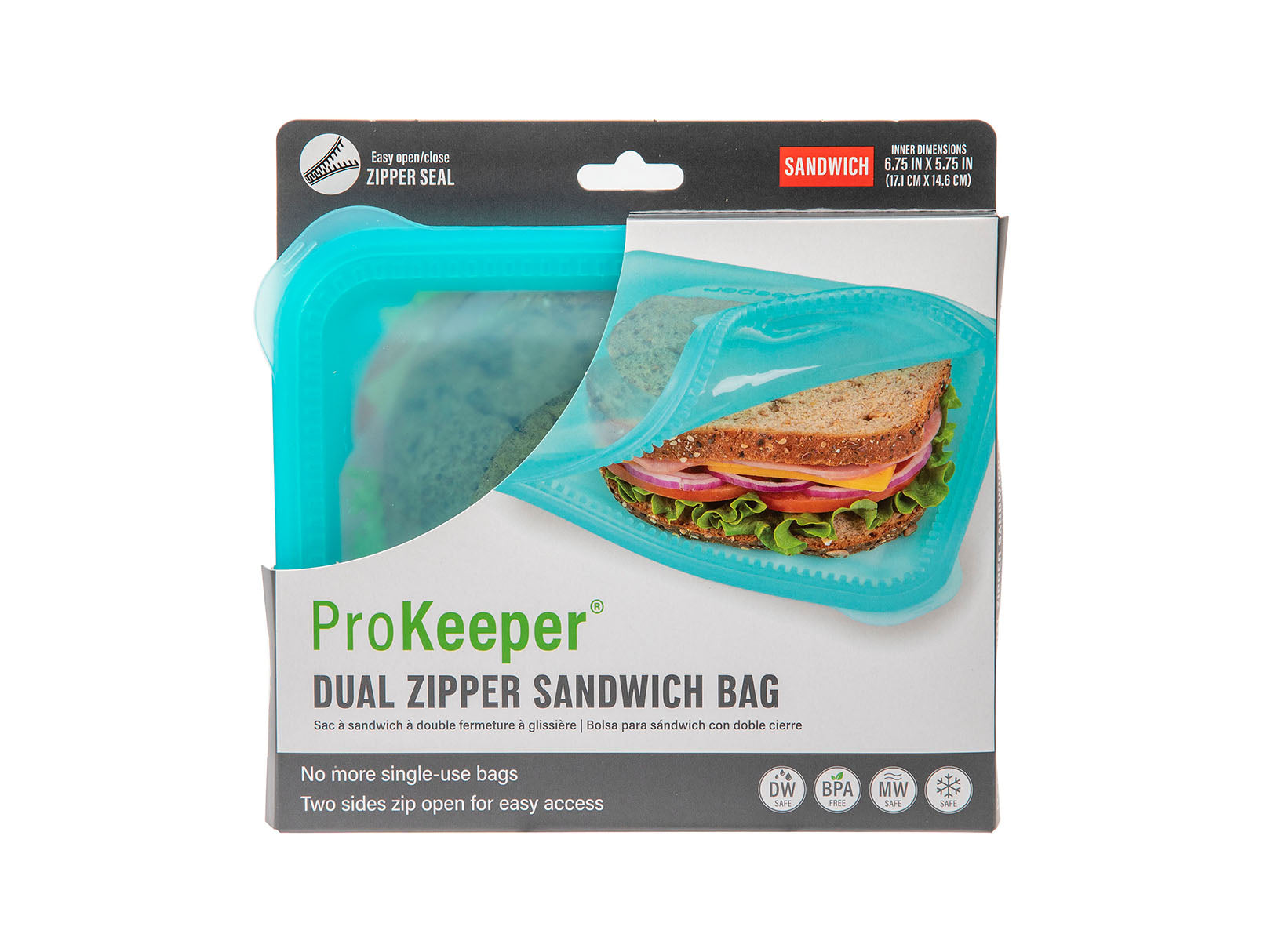 Bolsa de Silicona para Sándwich 710 ml Azul Prokeeper Progressive