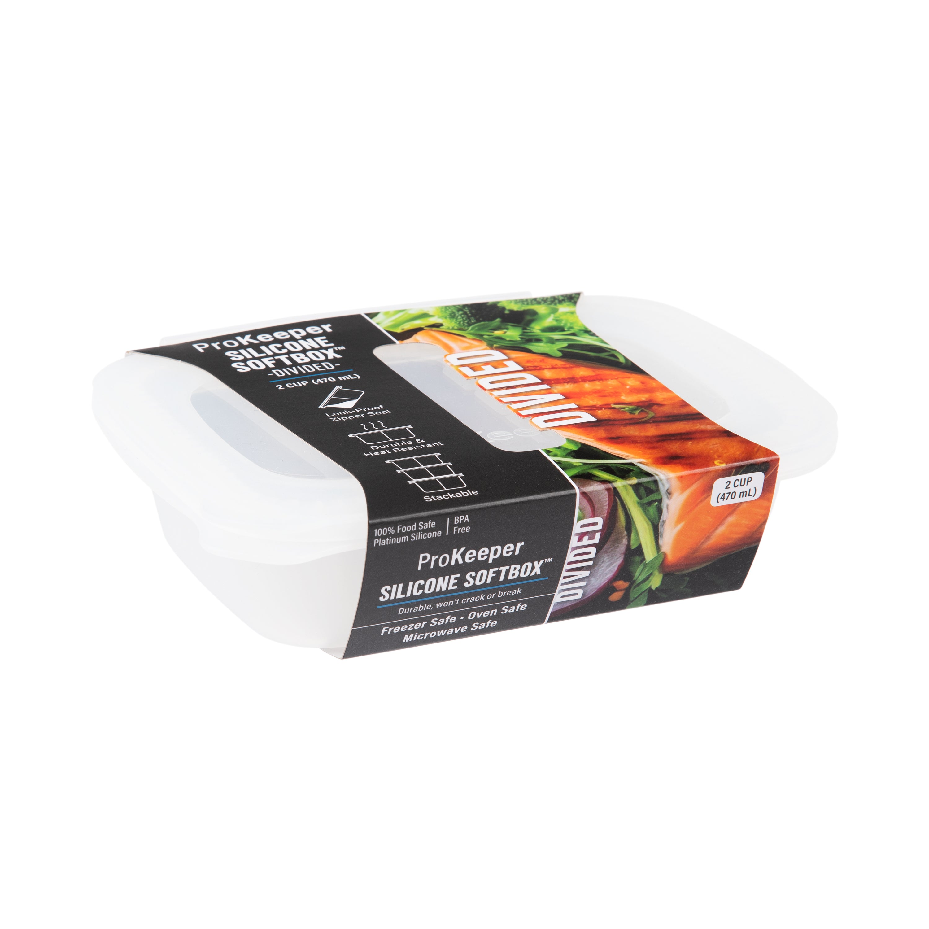 Contenedor de Silicona 2 Tazas con Divisiones ProKeeper+ Progressive