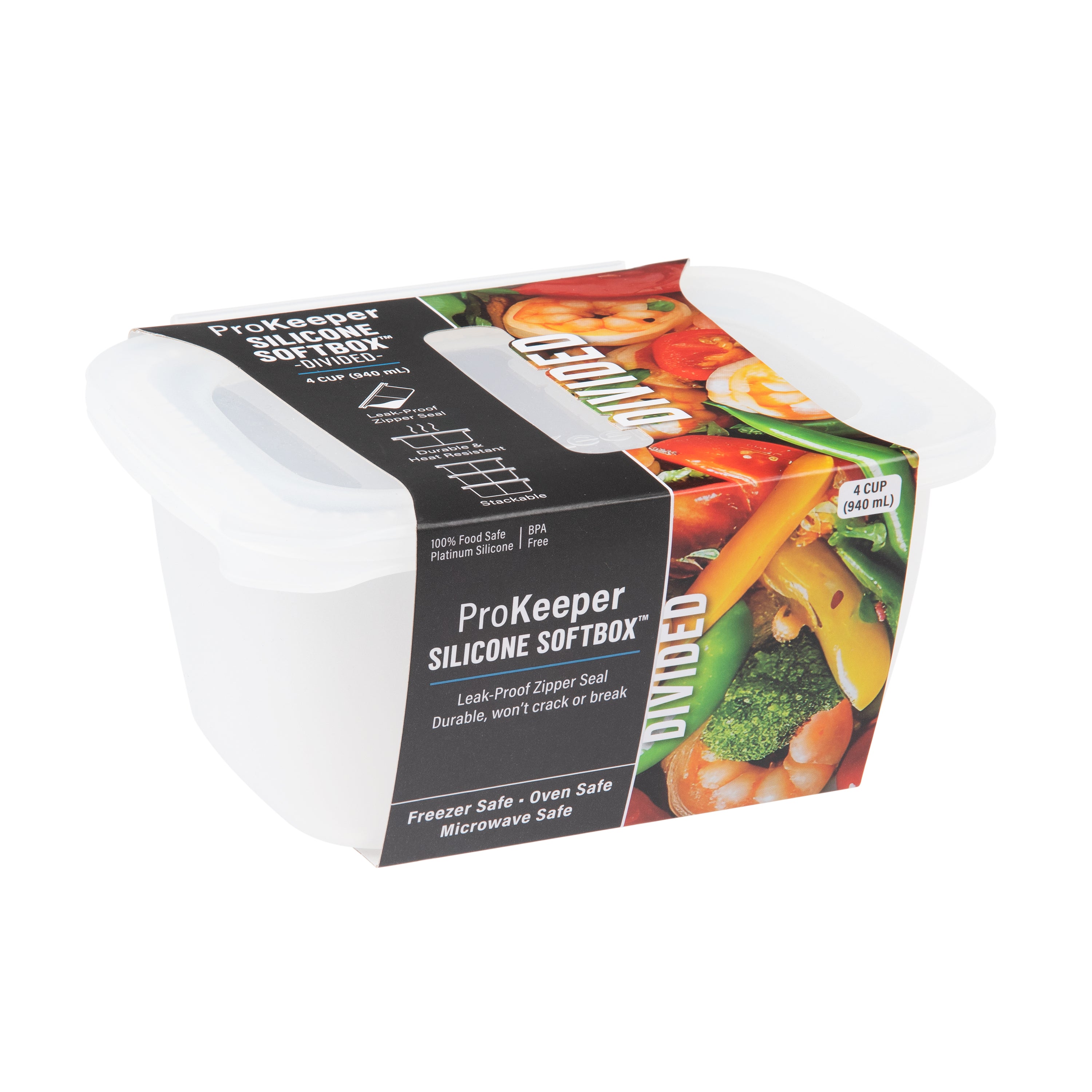 Contenedor de Silicona con Divisiones Capacidad 4 Tazas ProKeeper+ Progressive
