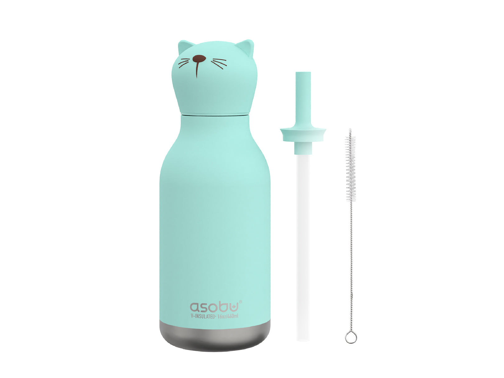 Botella para Agua de Acero Inoxidable Gato Beastie 460ml Asobu