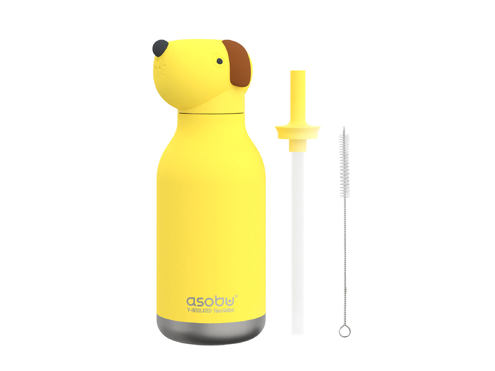 Botella para Agua de Acero Inoxidable Perro Beastie 460ml Asobu