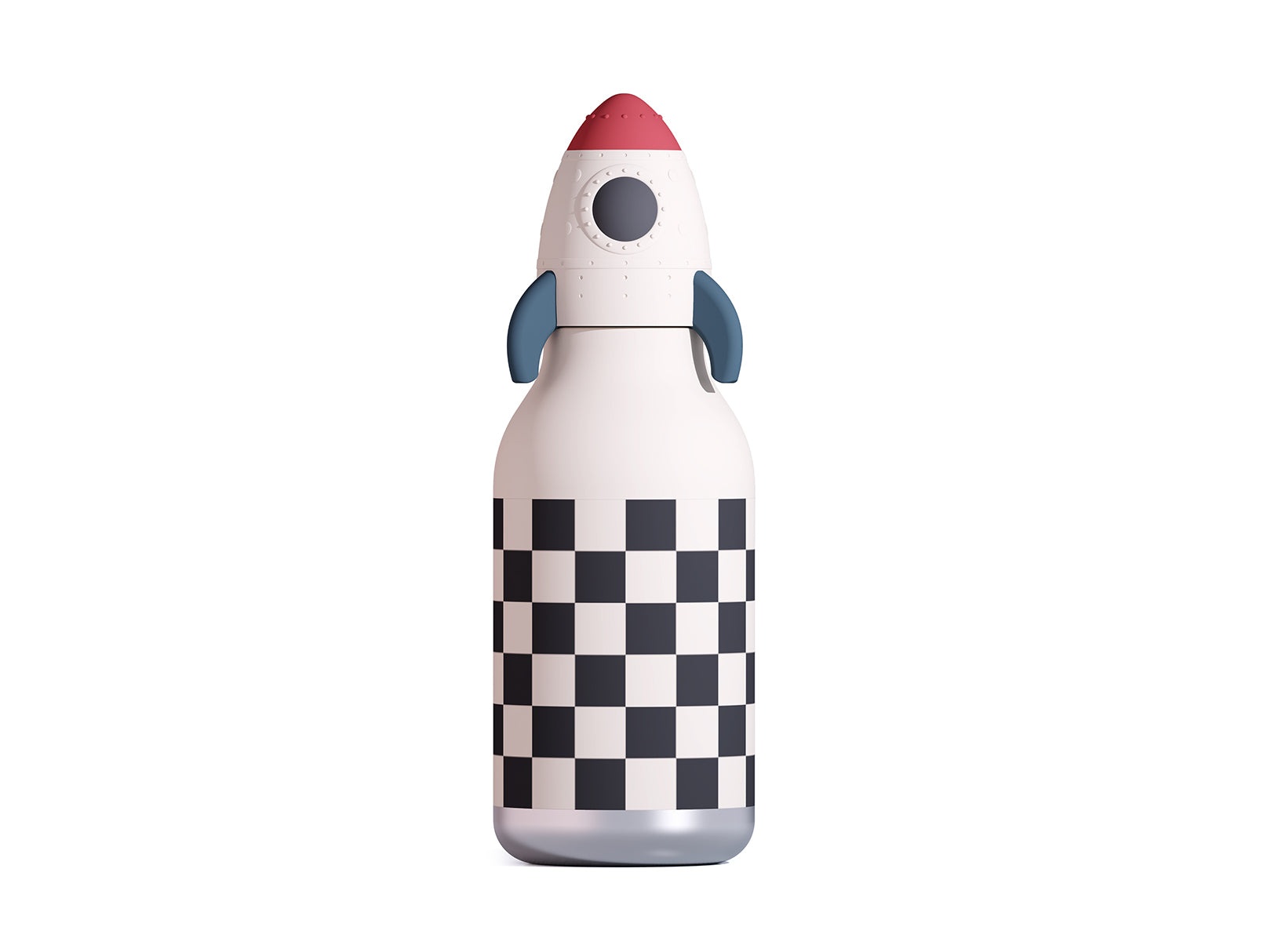 Botella para Agua de Acero Inoxidable Rocket Checker Beastie 460ml Asobu