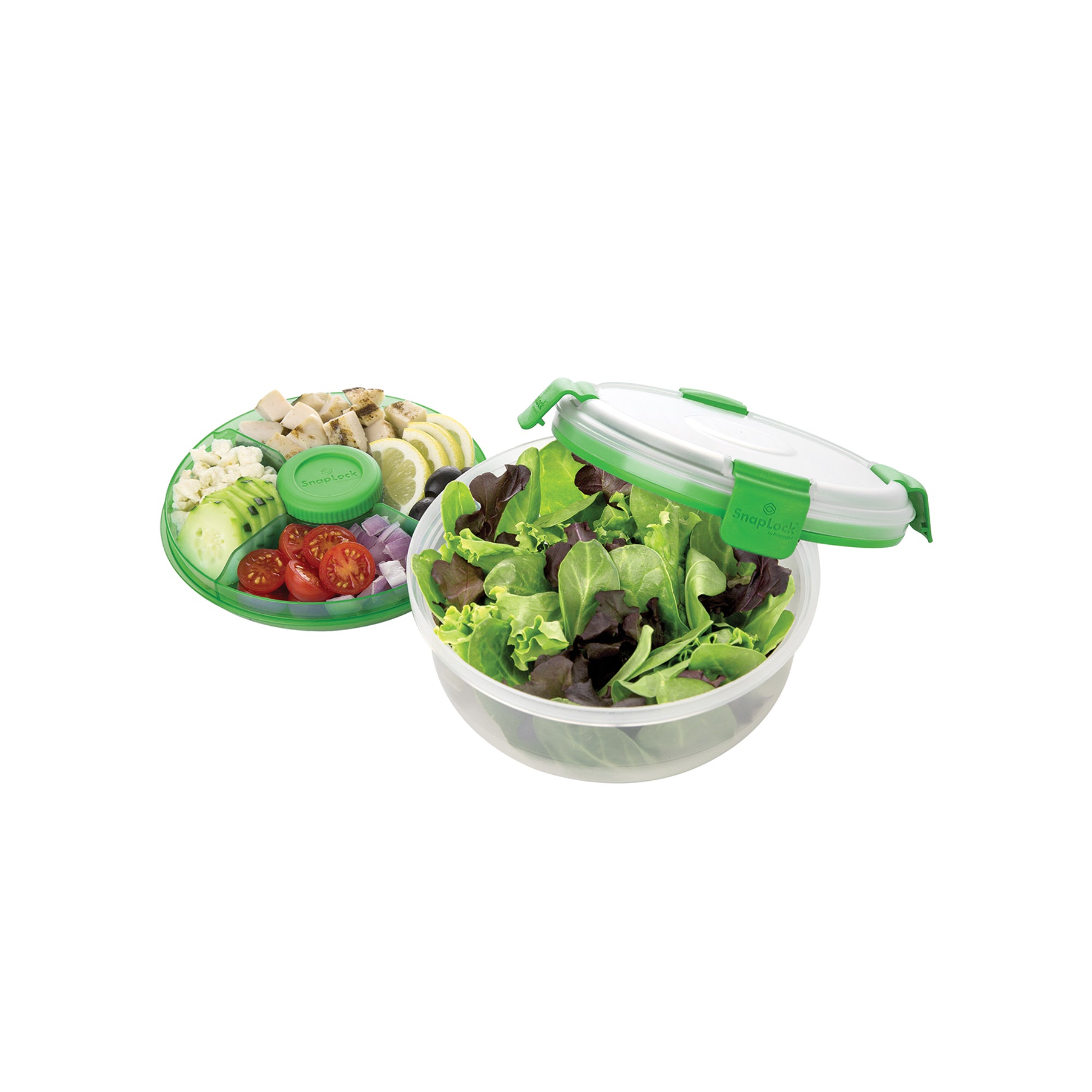 Contenedor Ensalada con Compartimentos Progressive (Colores a Disponibilidad)