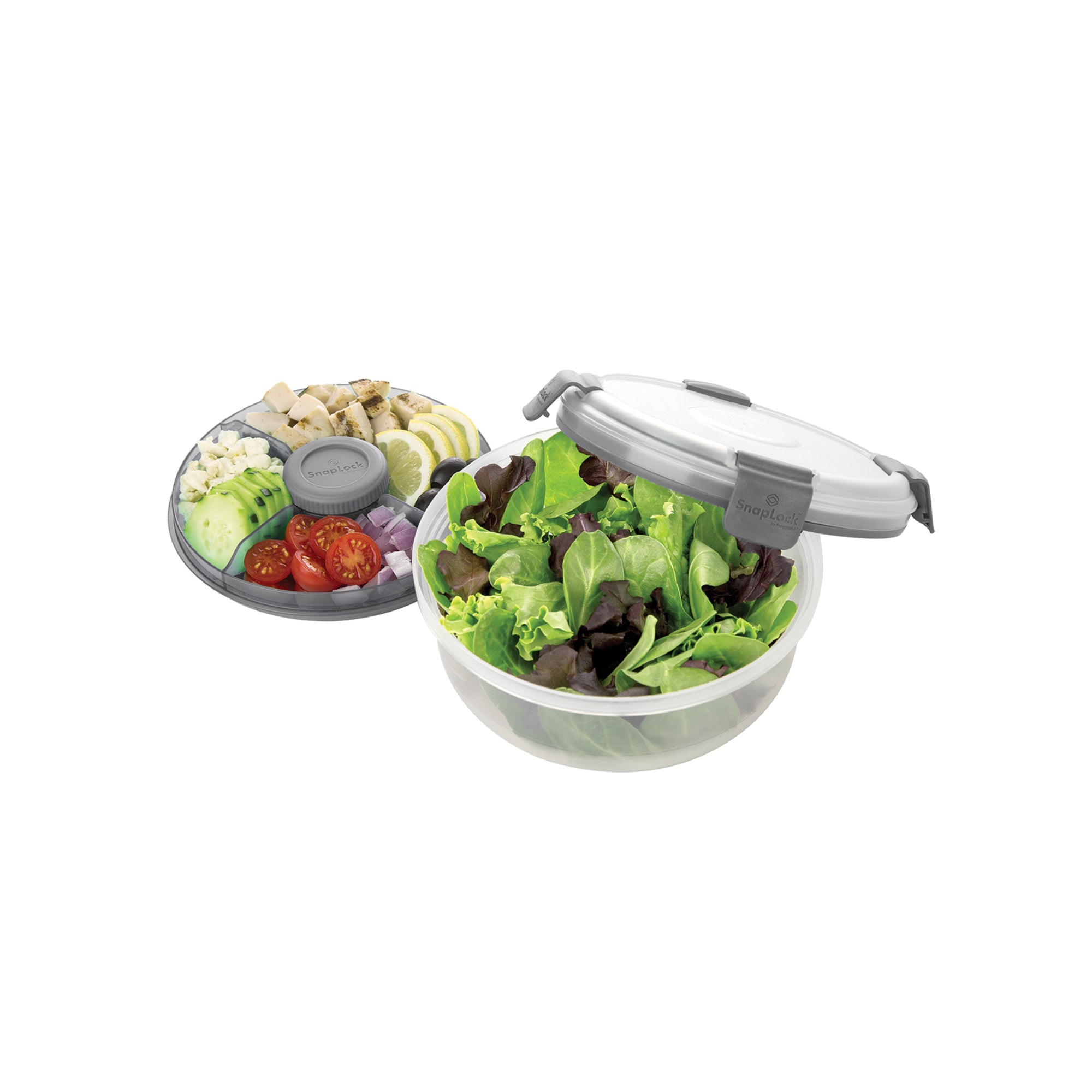 Contenedor Ensalada con Compartimentos Progressive (Colores a Disponibilidad)