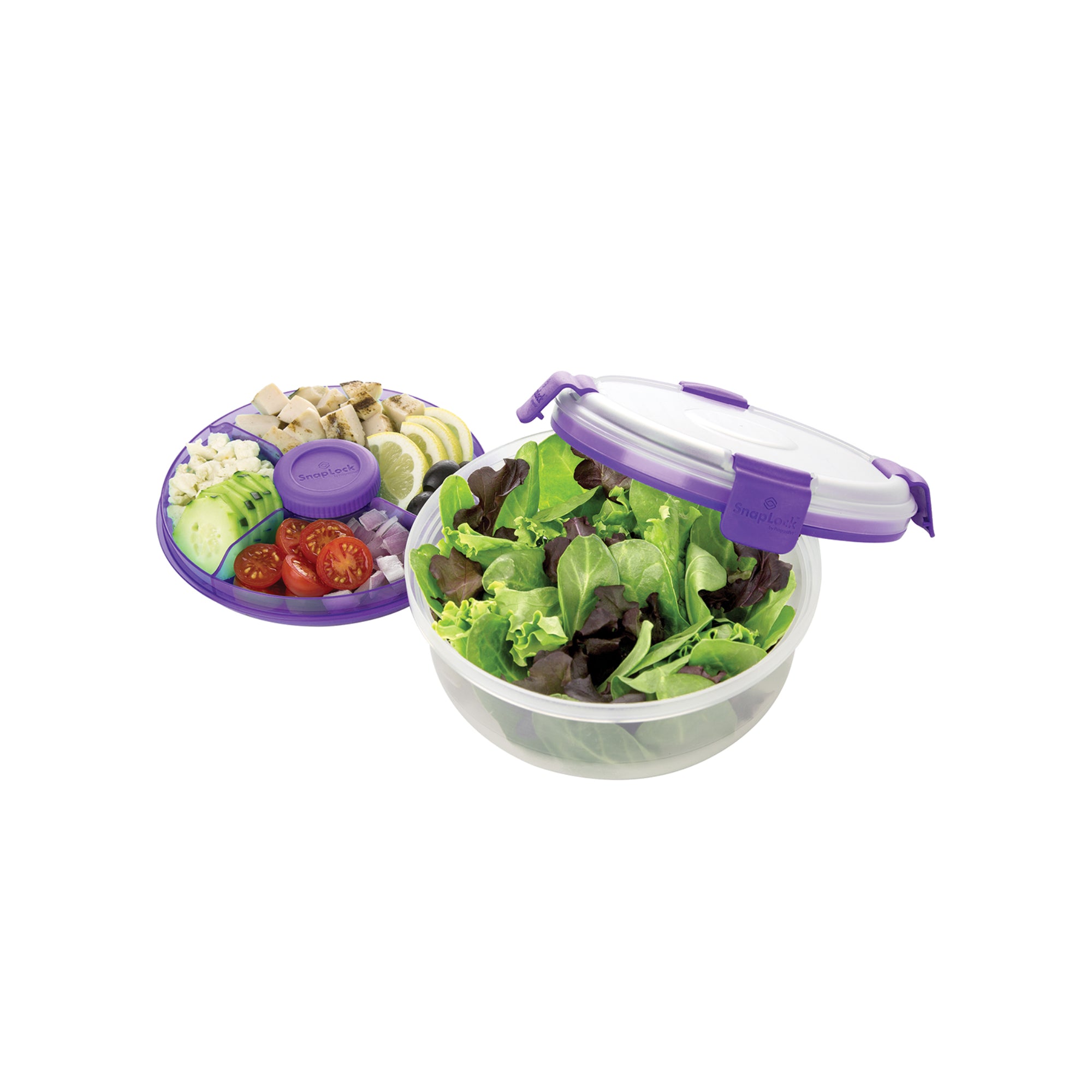Contenedor Ensalada con Compartimentos Progressive (Colores a Disponibilidad)