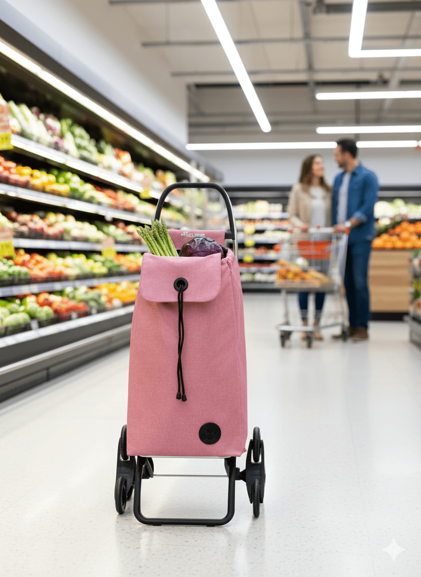 Carrito de Compras IMX383 Tweed 6 Rosa Rolser - shop_name