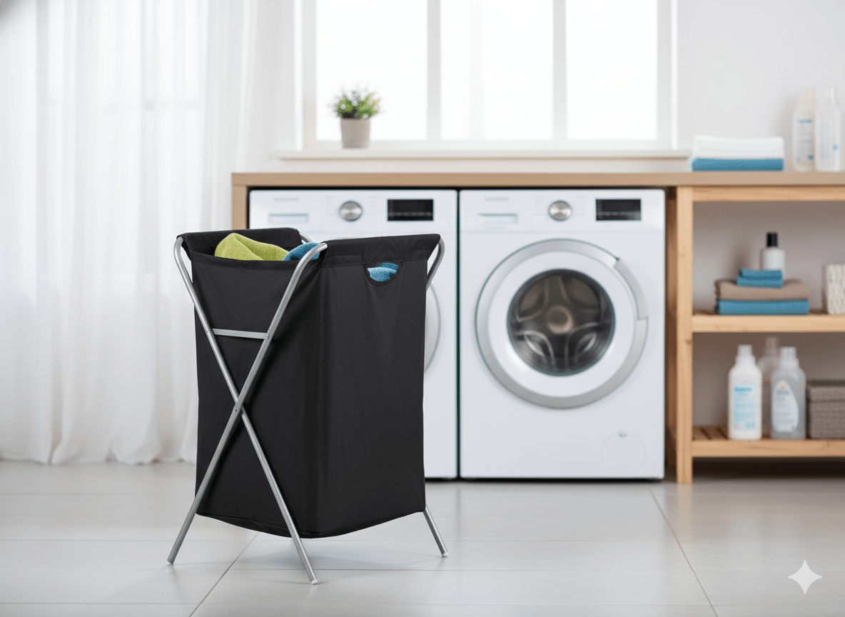Cesto para Ropa de Acero y Tela Honey Can Do - shop_name