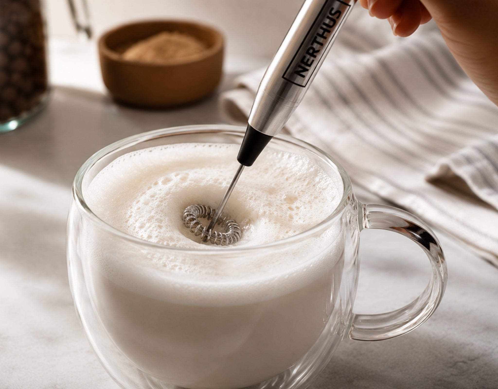 Espumador Eléctrico de Leche Portátil – Nerthus
