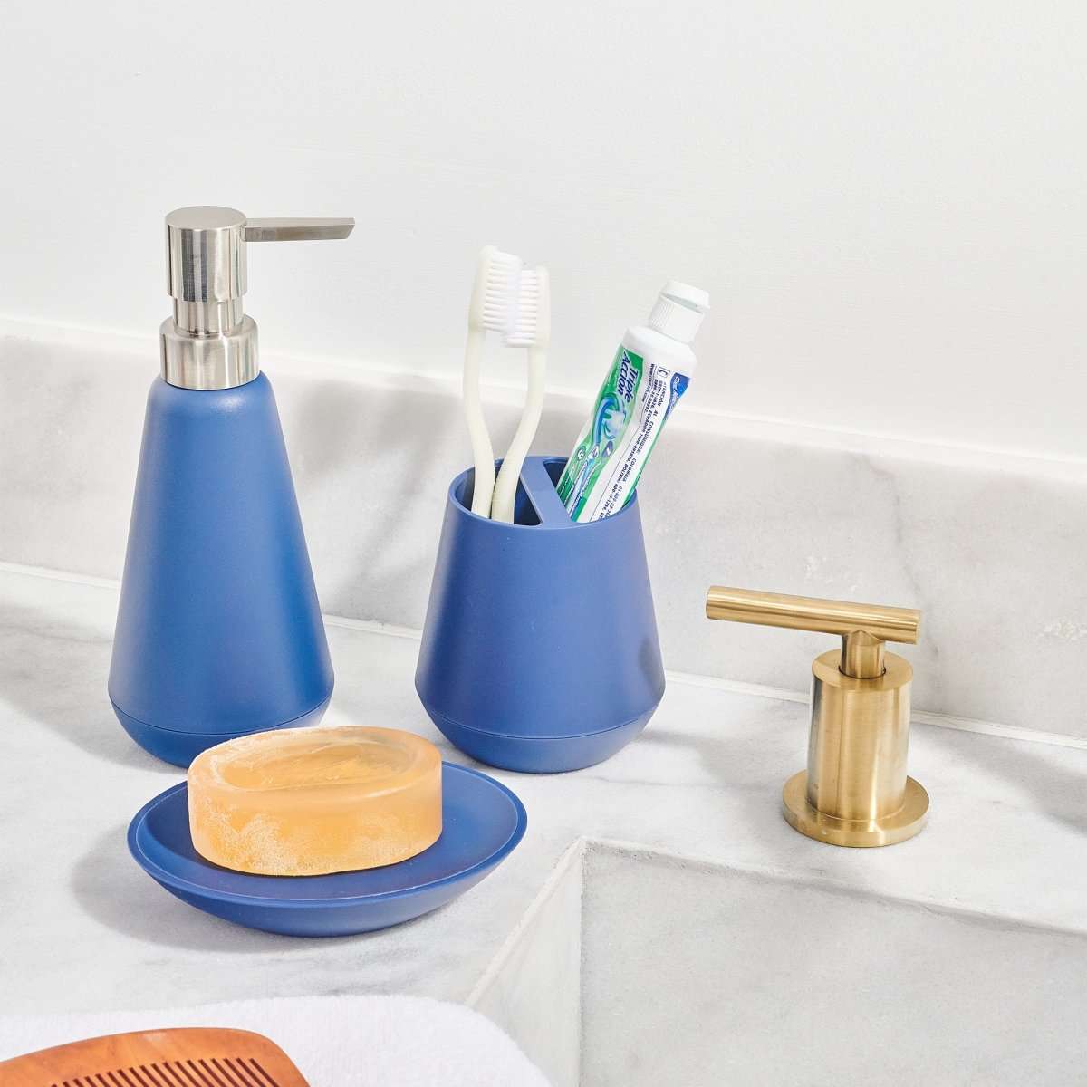 Jabonera para Baño Policarbonato Belize Azul Sttelli - shop_name