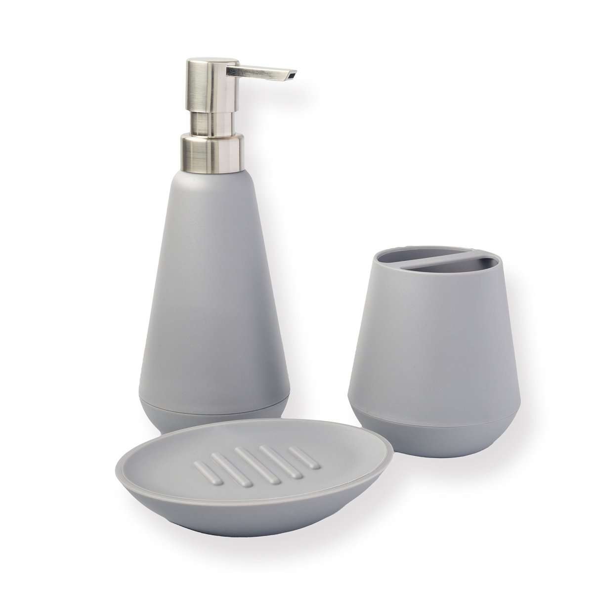Jabonera para Baño Policarbonato Belize Gris Sttelli - shop_name