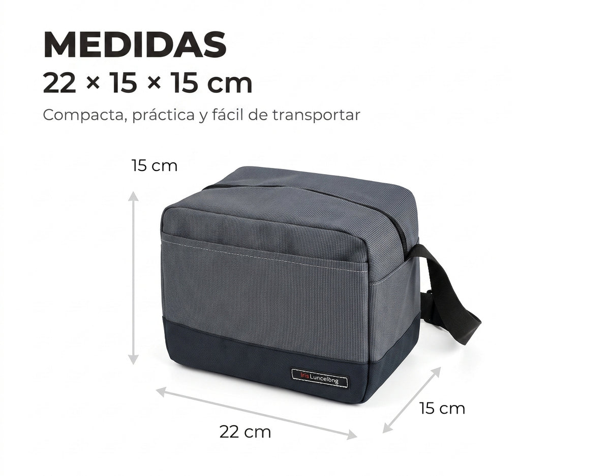 Lonchera Térmica 3.5 L con Contenedor de Vidrio Hermético 950 ml – Iris Barcelona