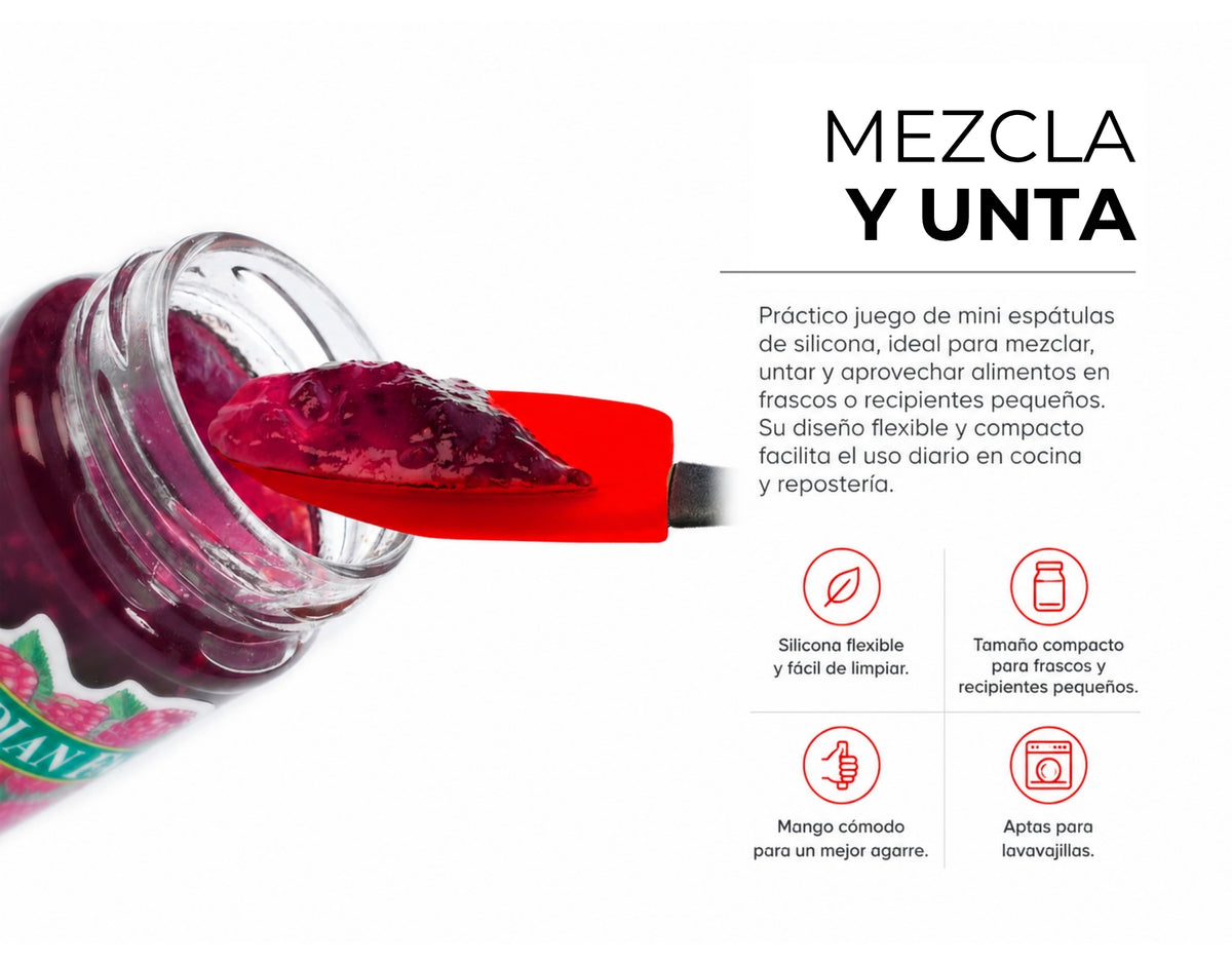 Juego de 2 Mini Espátulas de Silicona – Progressive
