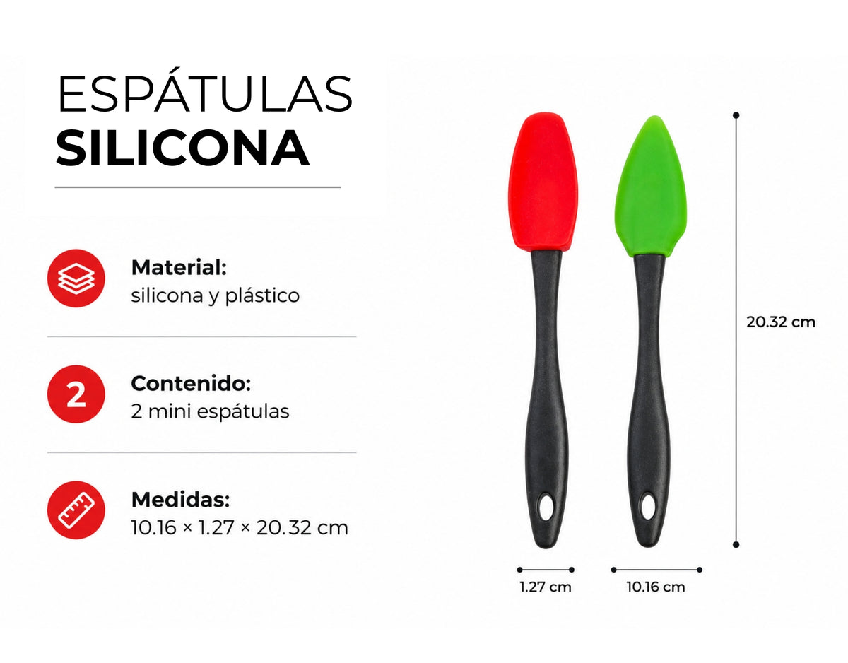 Juego de 2 Mini Espátulas de Silicona – Progressive