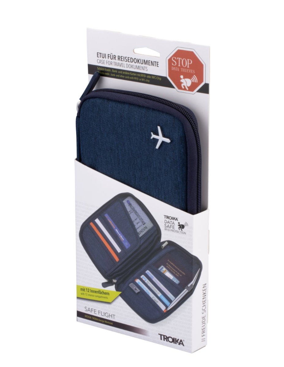 PORTA PASAPORTE TROIKA, AZUL - shop_name