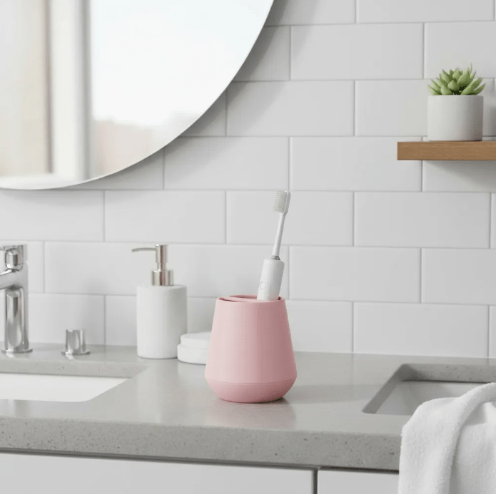 Portacepillos Sttelli Belize Vaso Rosa 11x7 Cm - shop_name