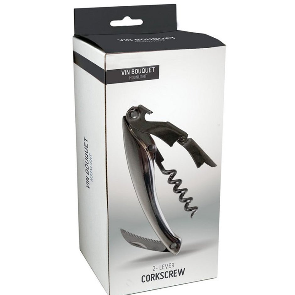 Sacacorchos 2 tiempos Moonlight negro profesional Vin Bouquet - shop_name