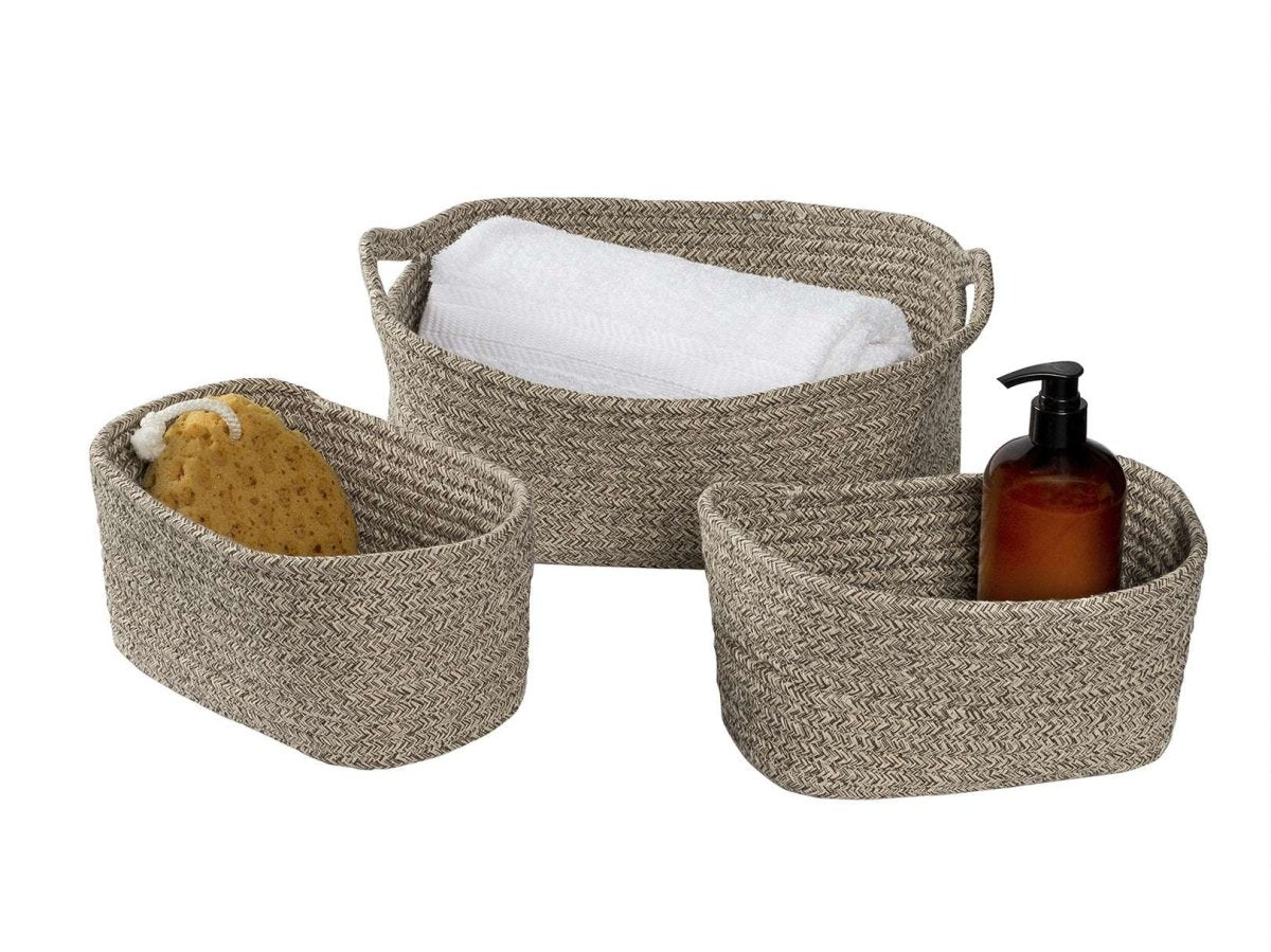 Set de 3 Canastas de Algodón Trenzado Color Natural | Honey Can Do - shop_name