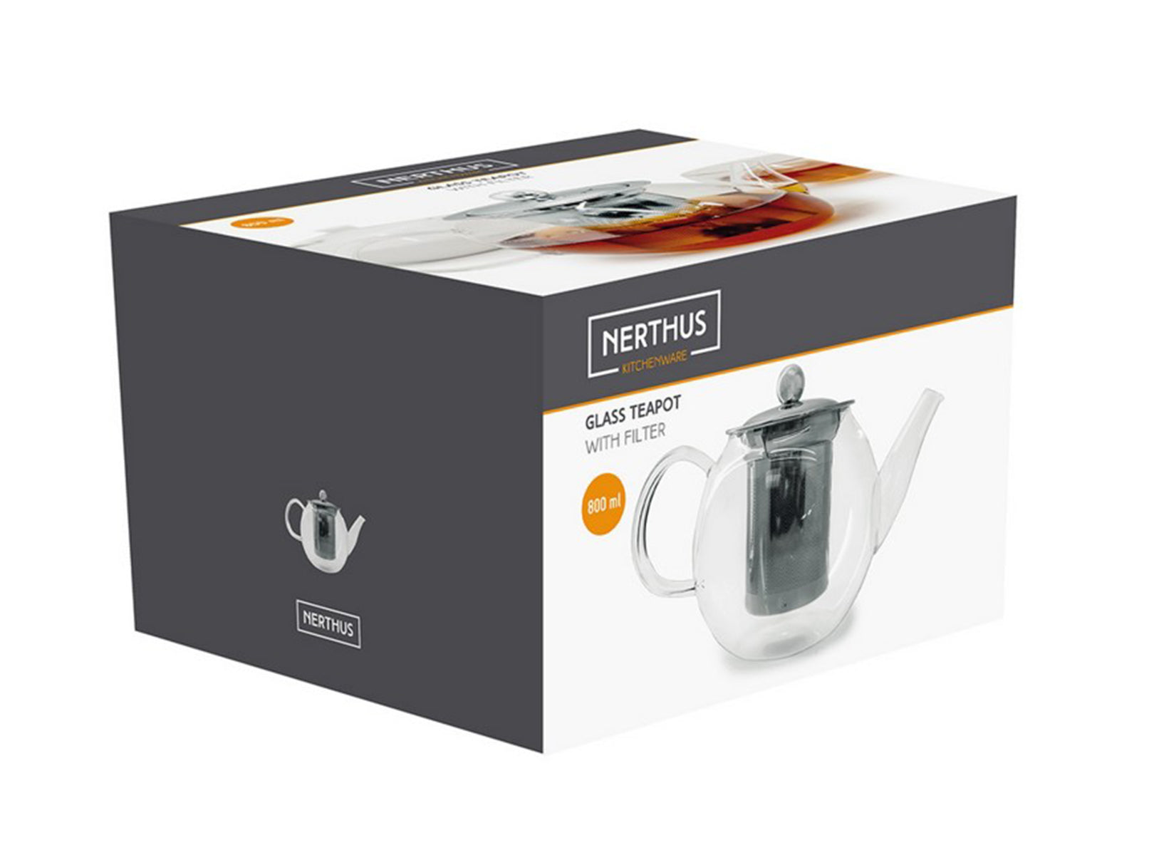 Tetera de Cristal Transparente 800 ml Nerthus