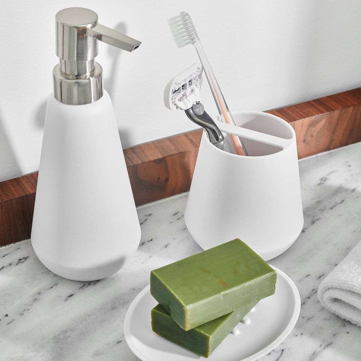 Vaso para Baño Policarbonato Belize Blanco Sttelli - shop_name