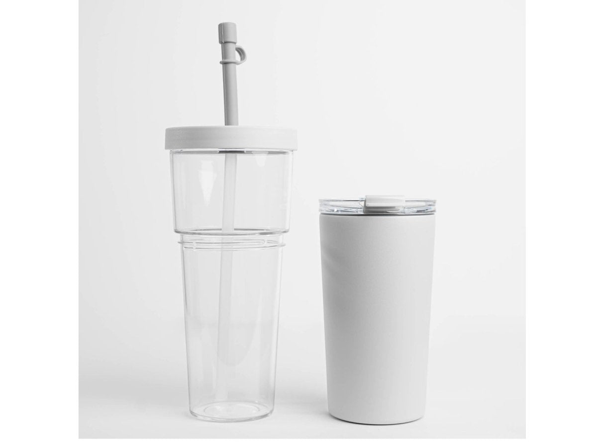 Vaso Termo 2 en 1 Acero Inoxidable Marina Blanco 845ml/520ml Asobu - shop_name