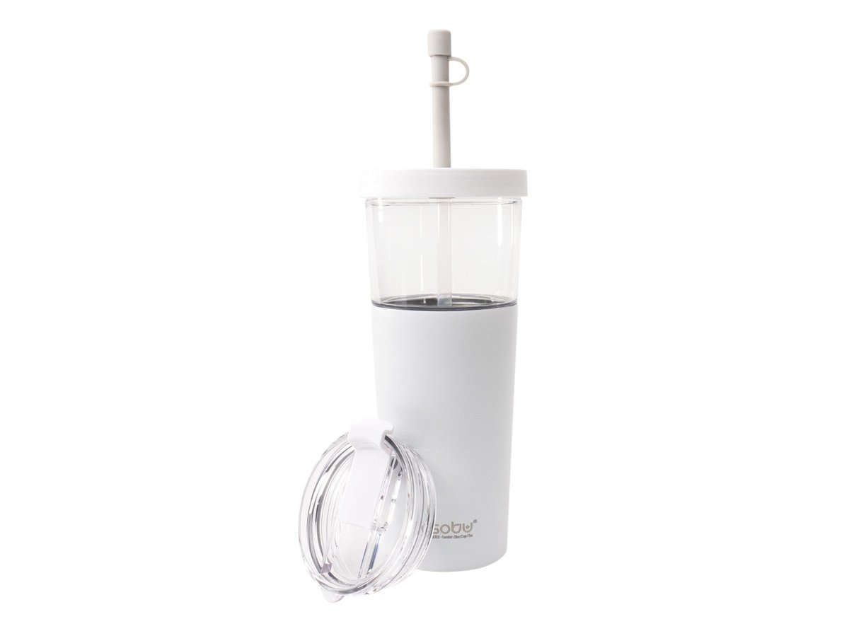Vaso Termo 2 en 1 Acero Inoxidable Marina Blanco 845ml/520ml Asobu - shop_name
