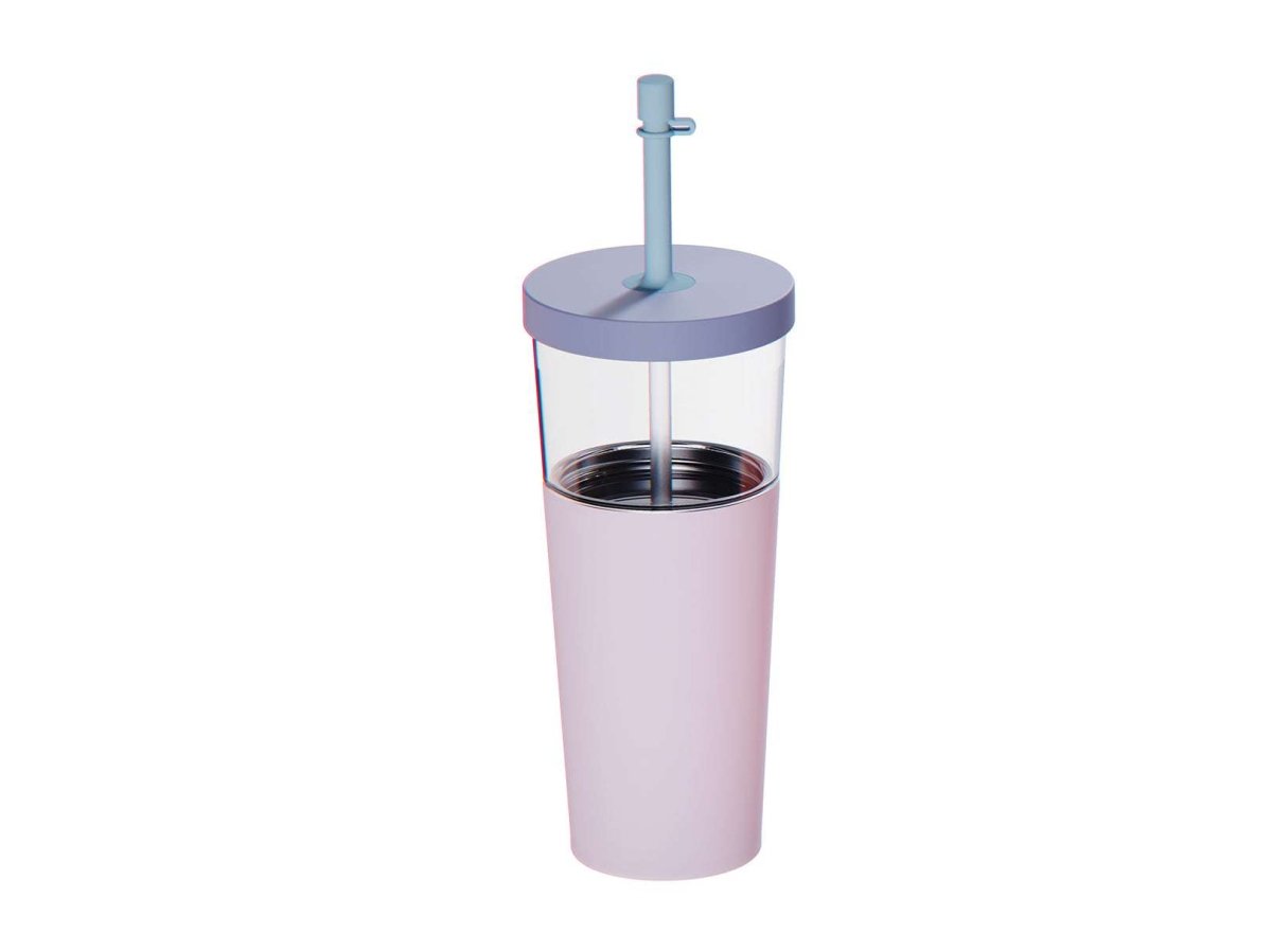 Vaso Termo 2 en 1 Acero Inoxidable Marina Rosa Pastel 845ml/520ml Asobu - shop_name