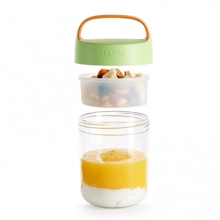 jar to go verde lekue, jar to go chico, jar to go verde, jar to go, jar to go lekue, tupper, recipiente, recipiente tapa, lekue boto, bote frutas, bote snacks