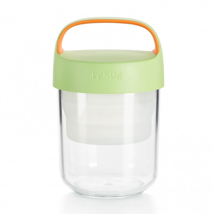 lekue jar to go verde, jar to go chico, jar to go verde, jar to go, jar to go lekue, tupper, recipiente, recipiente tapa, lekue boto, bote frutas, bote snacks