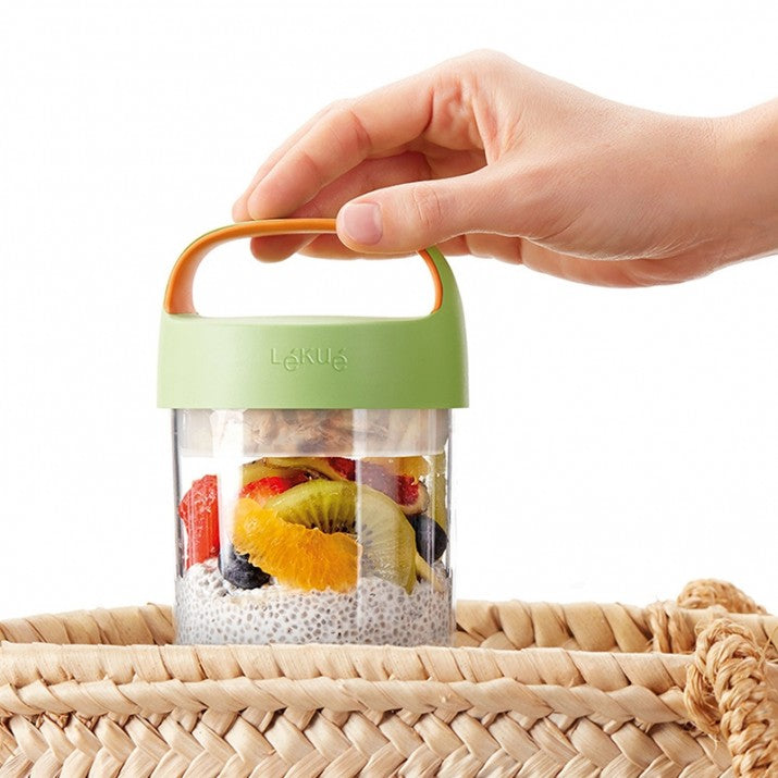 Recipiente Jar To Go 400ml Organic verde Lékué – Domietc