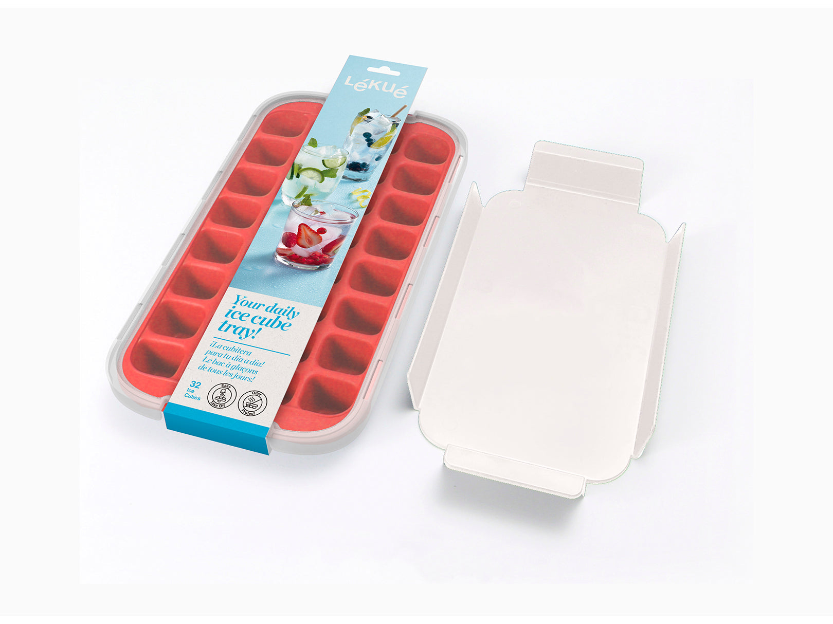 Bandeja Hielo Gourmet Rectangular con Tapa Lékué