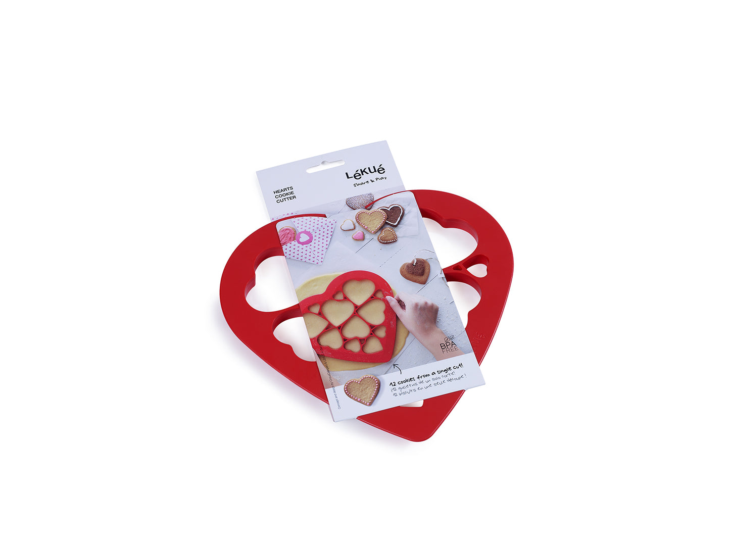 lekue cortador corazon, cortador galletas multiple, corazon, dia amor amistad, san valentin, dia san valentin, san valentin, love, amor, cortador galletas