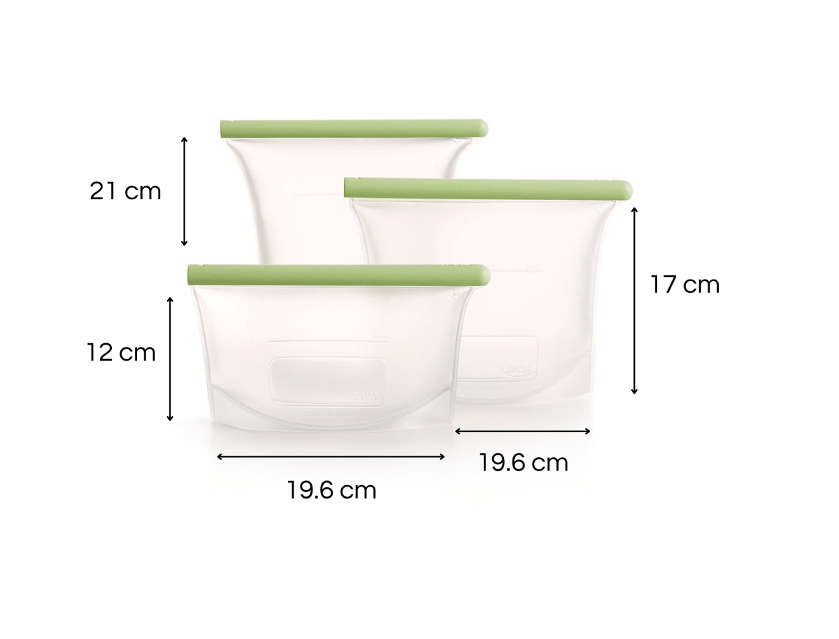 3 Bolsas Reutilizables Silicona Platino Lékué - shop_name