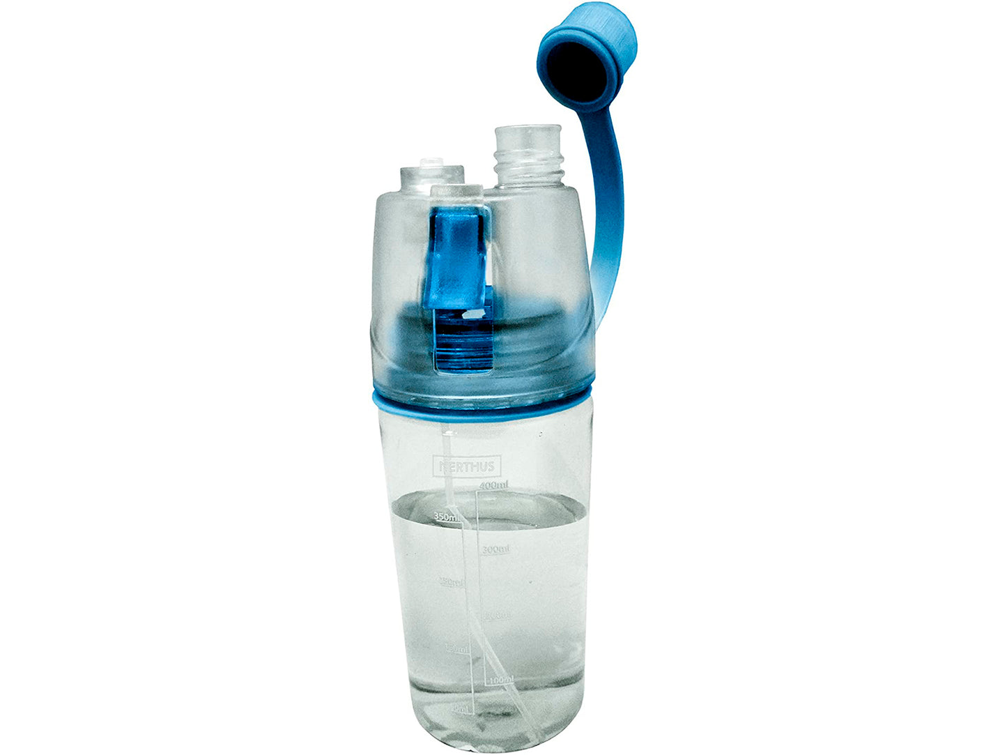 botella plastico nerthus, botella deportiva, botella agua, bottle, shaker, botella plastico agua, botella spray incluido, botella plastico deportiva azul, botella azul, botella plastico azul