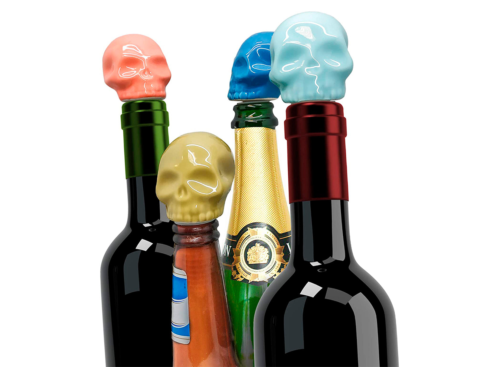 tapon ceramica, tapon ceramica vino, tapon vino, tapon vino tinto, tapon vino calavera, tapon vino diseño calavera, tapon botellas vino, tapon hermetico vino