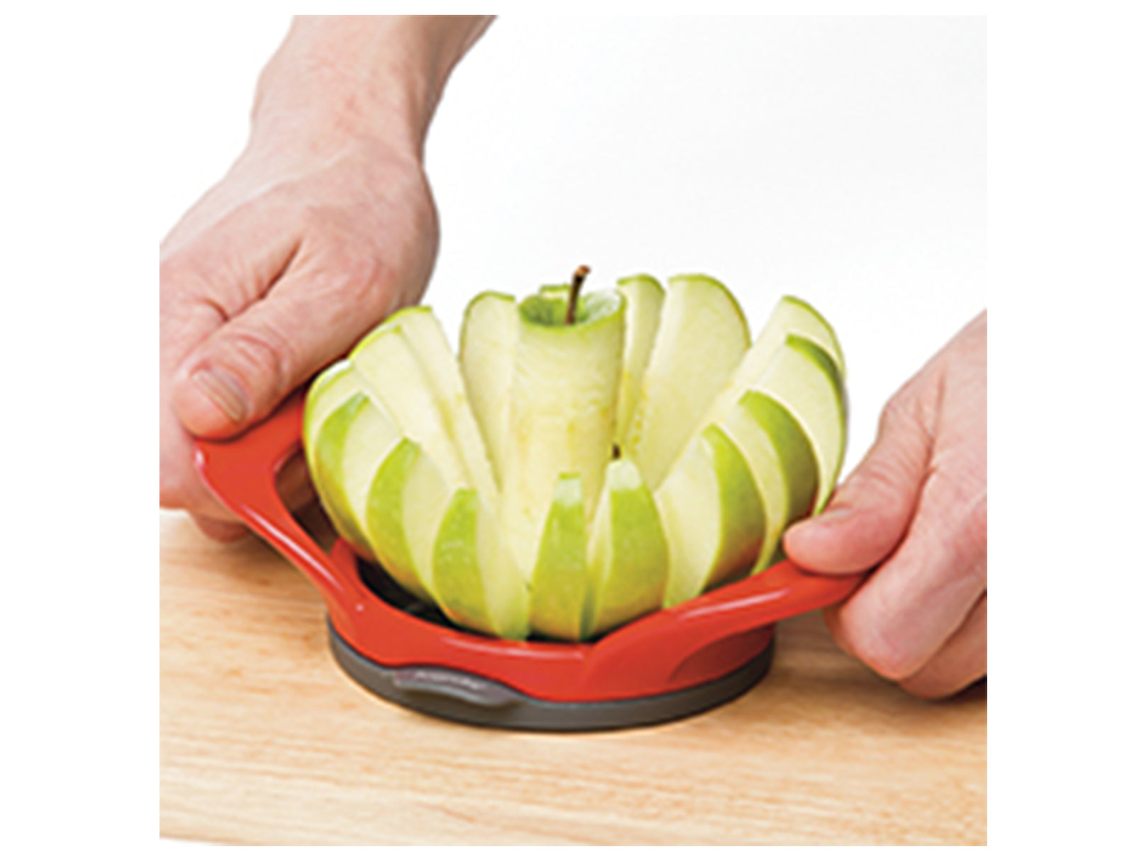 Cortador y descorazonador de manzanas ajustable en dos medidas