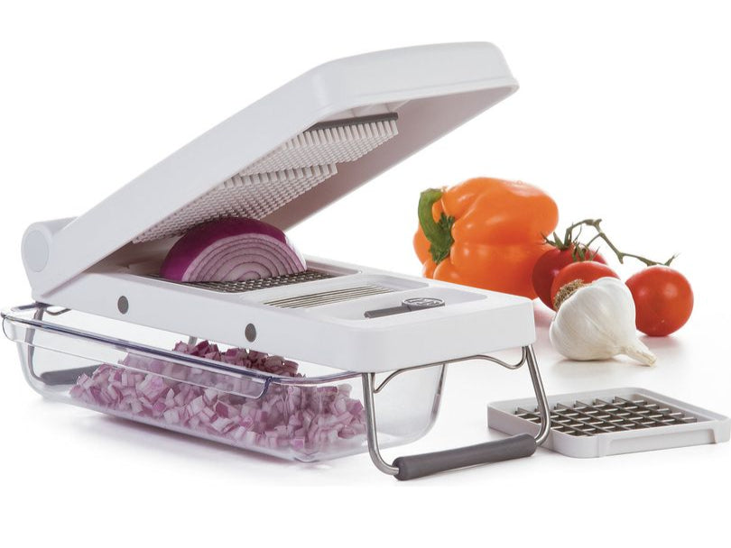 cortador chopper, cortador choper, mandolina, cortador, mandolina verduras, cortado manual, cortador plastico, cortador chopper blanco