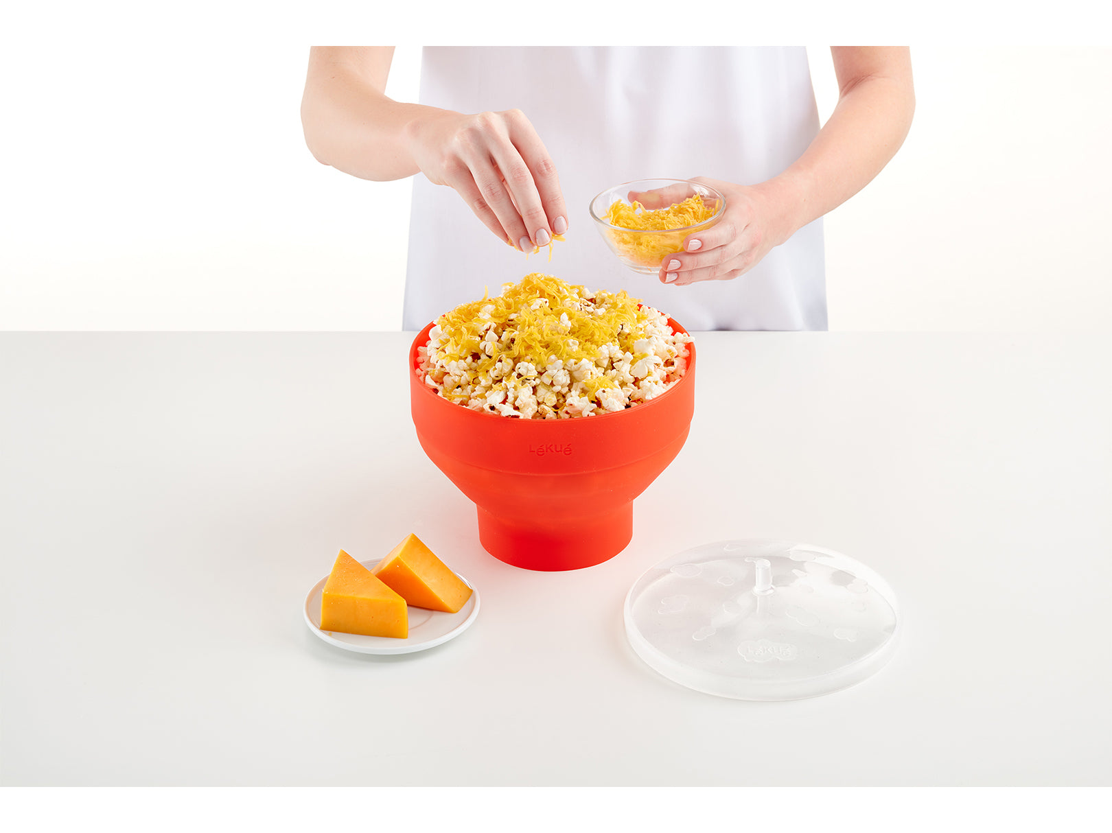 Tazón para hacer Palomitas Rojo Lékué