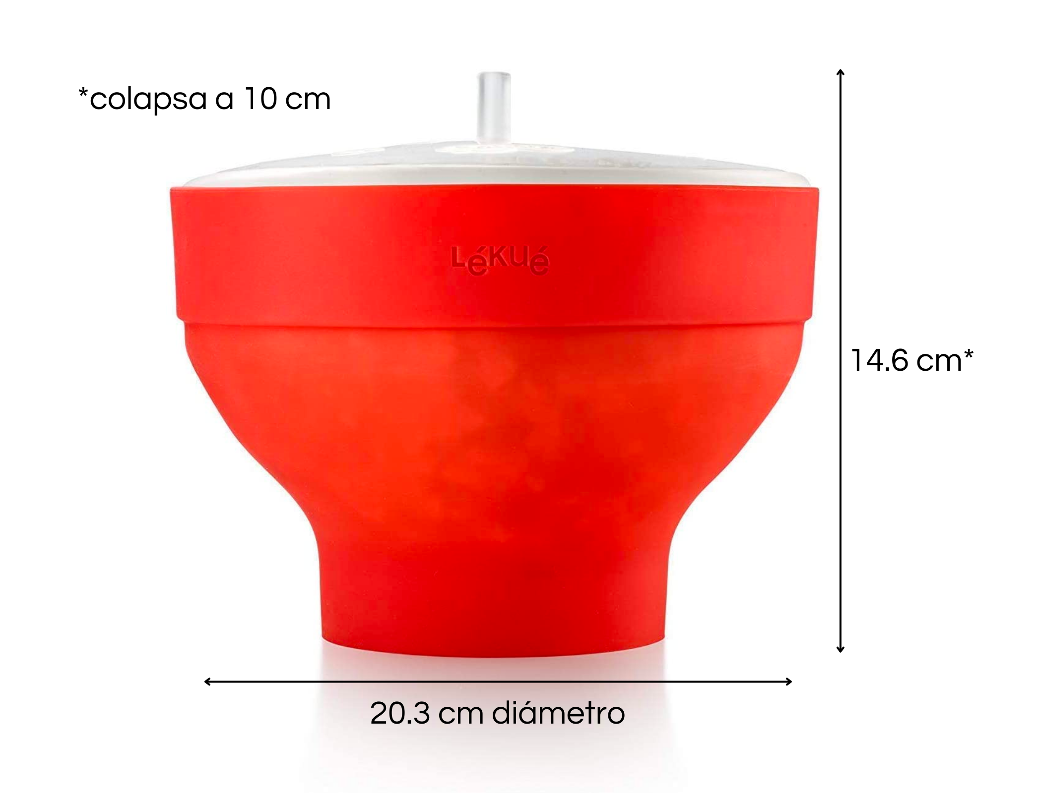 Tazón para hacer Palomitas Rojo Lékué
