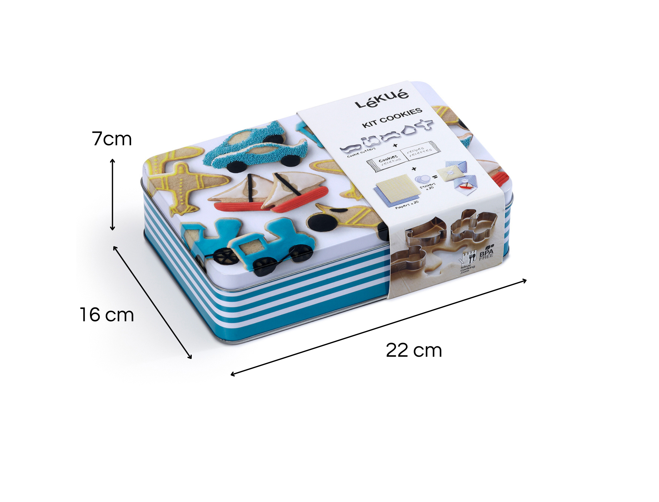 Kit para Hacer Galletas de Transportes para Niños Lékué