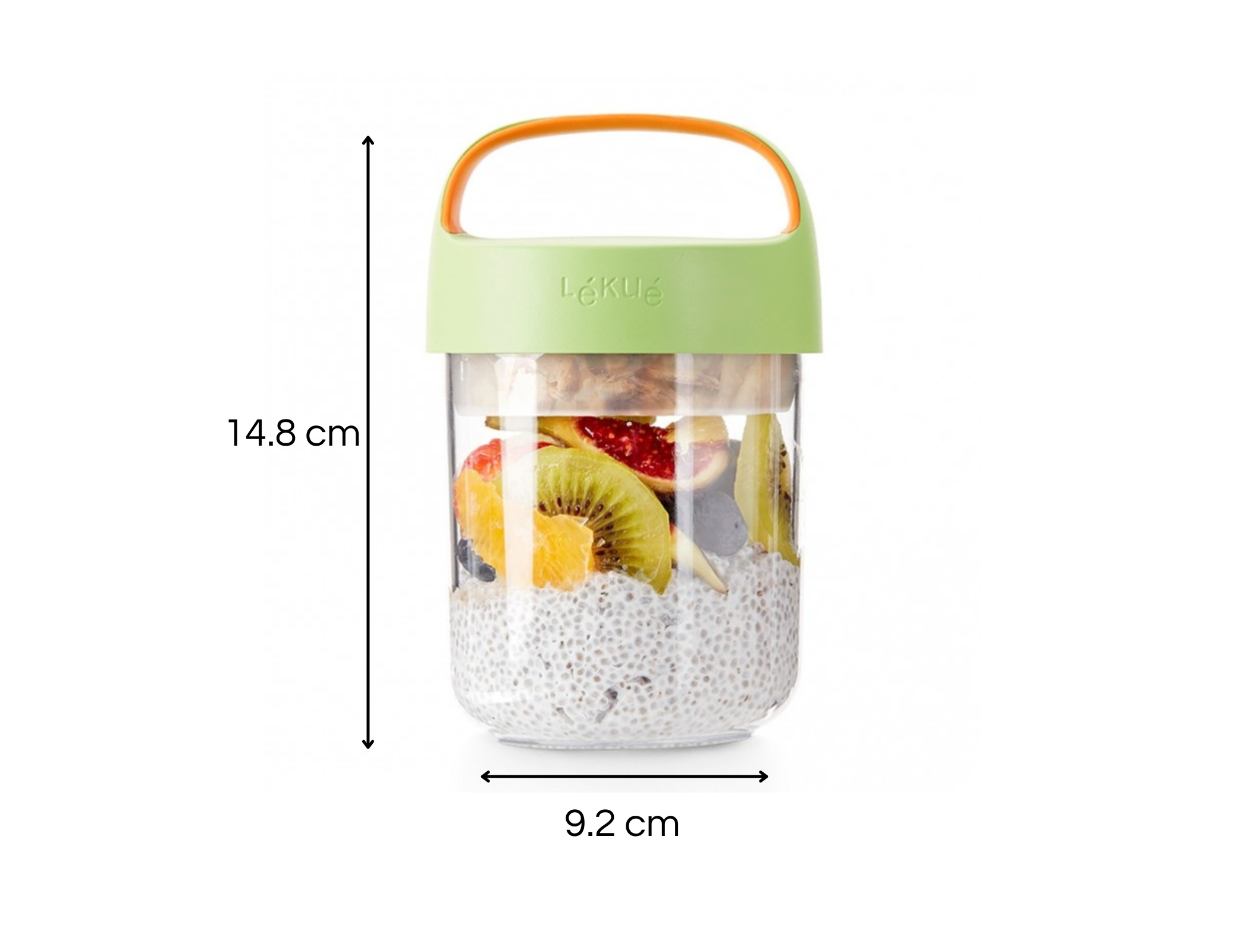 Recipiente para Frutas To Go 400 ml Verde Lékué