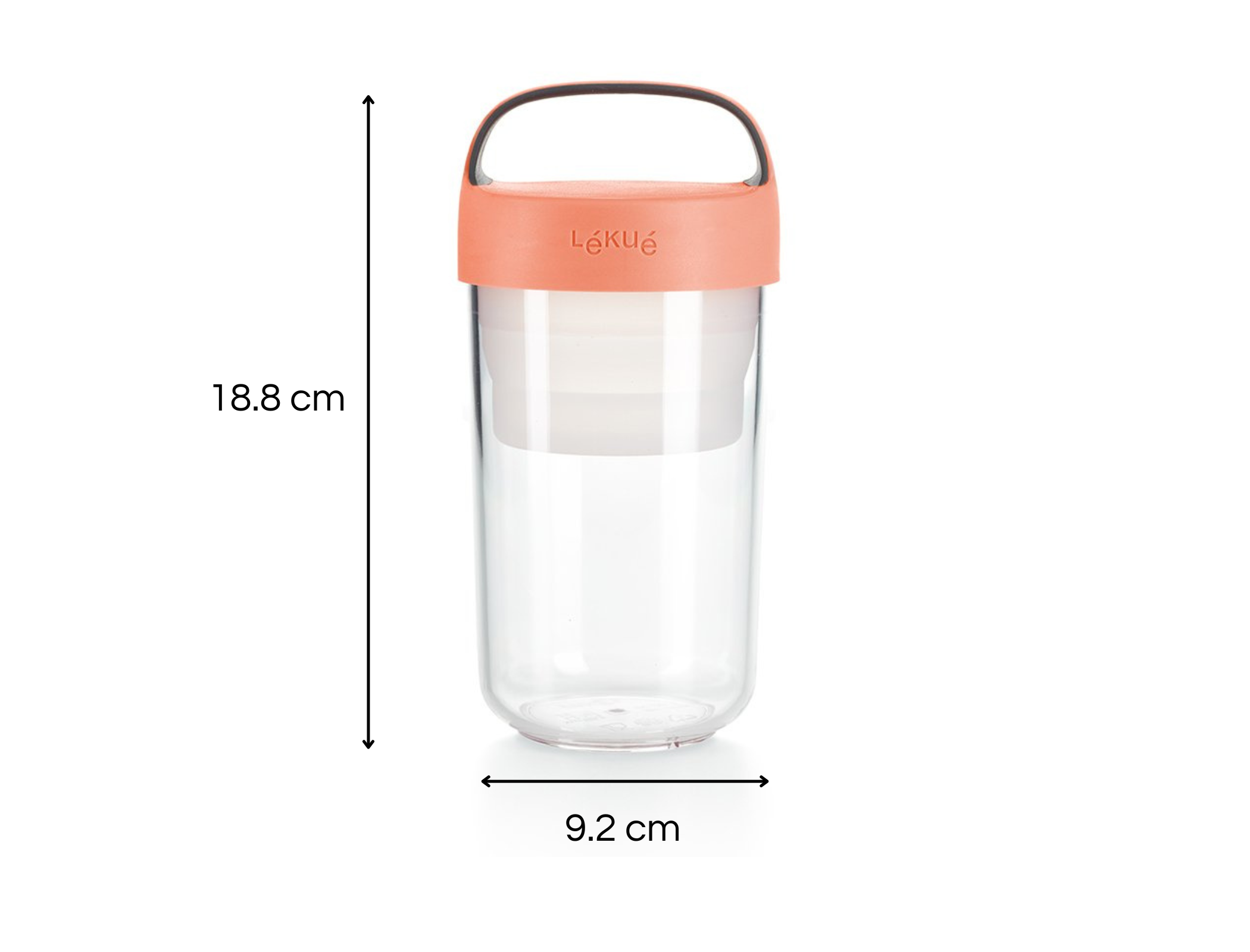 Recipiente para Frutas To Go 600 ml Coral Lékué