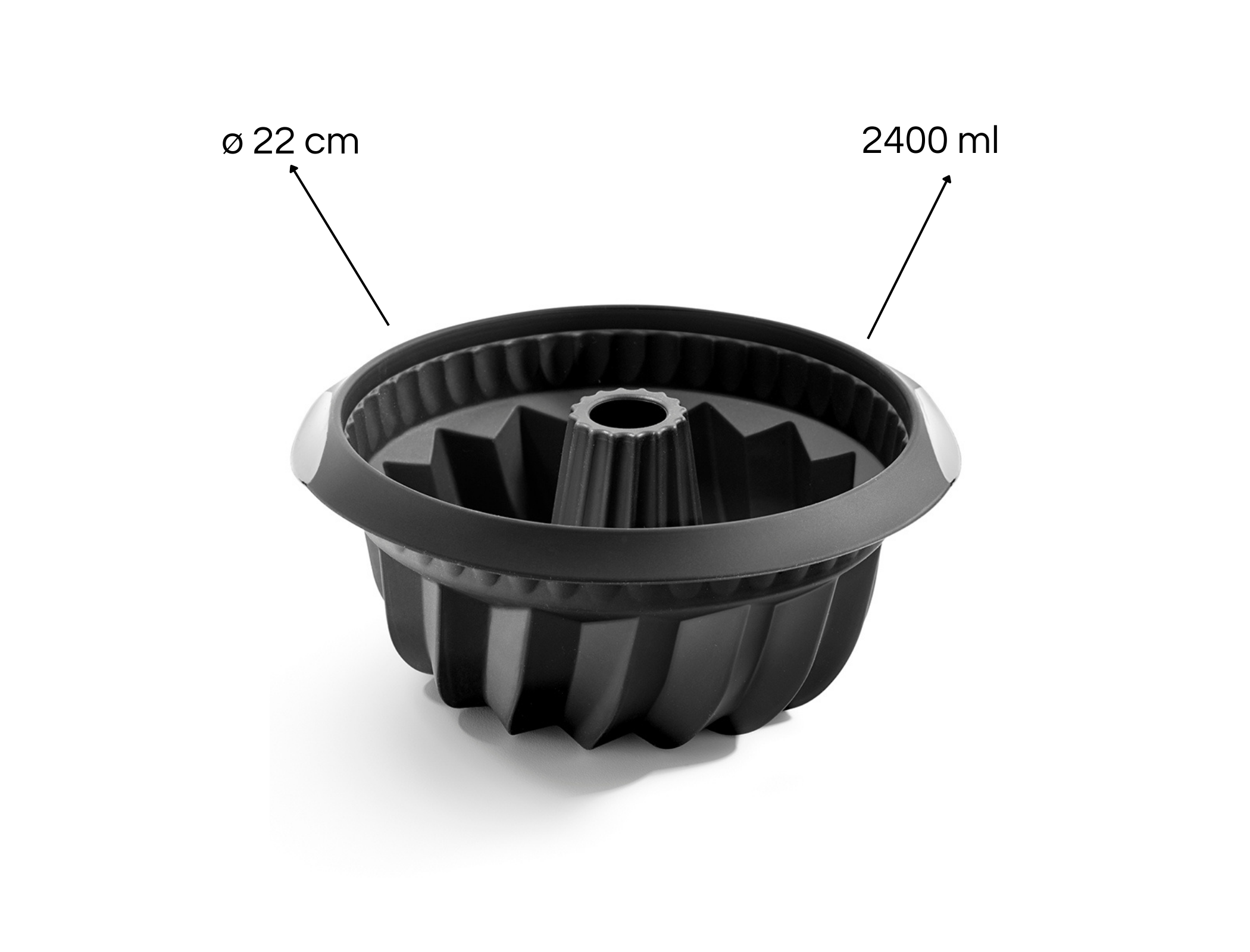 Molde Savarín Negro 22 cm con Profundidad Lékué