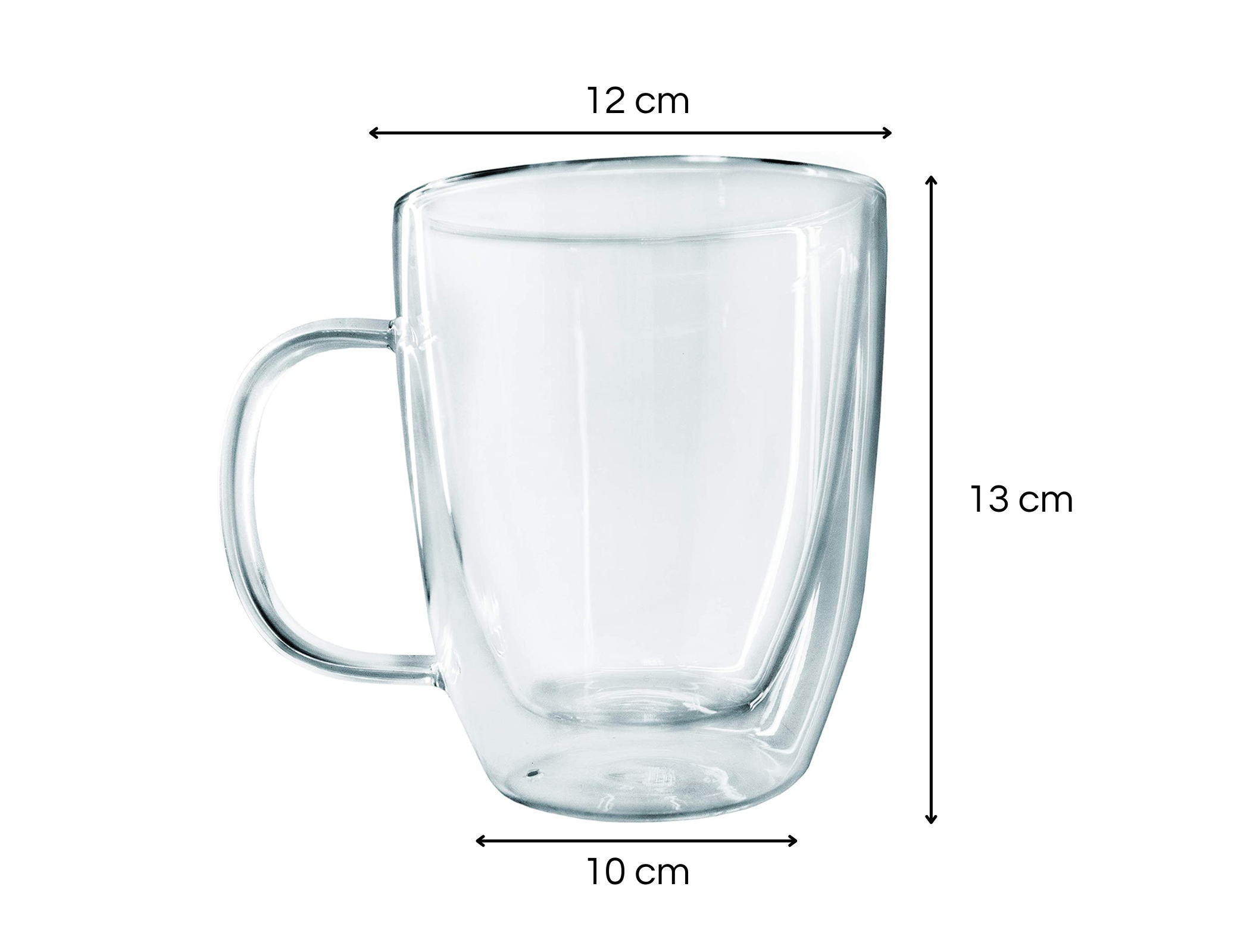 Taza de Cristal Doble Pared 350 ml Nerthus