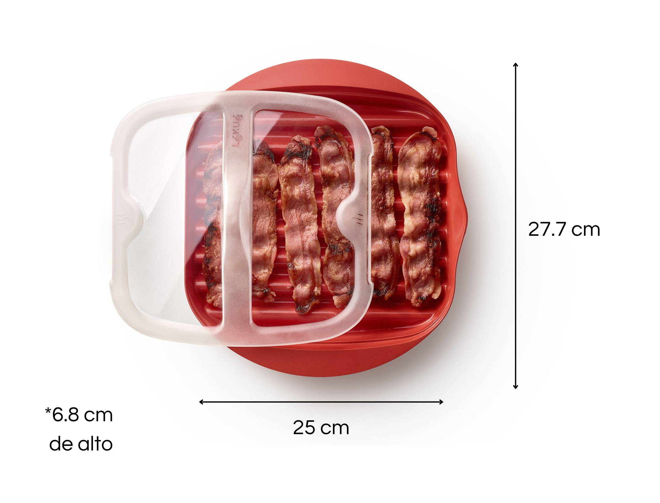 Recipiente para Freir Tocino en Microondas Crispy Lékué