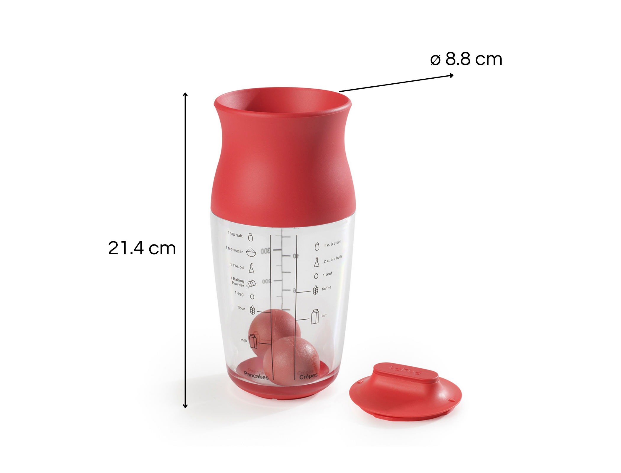 Mezclador Masa Shaker Rojo Lékué